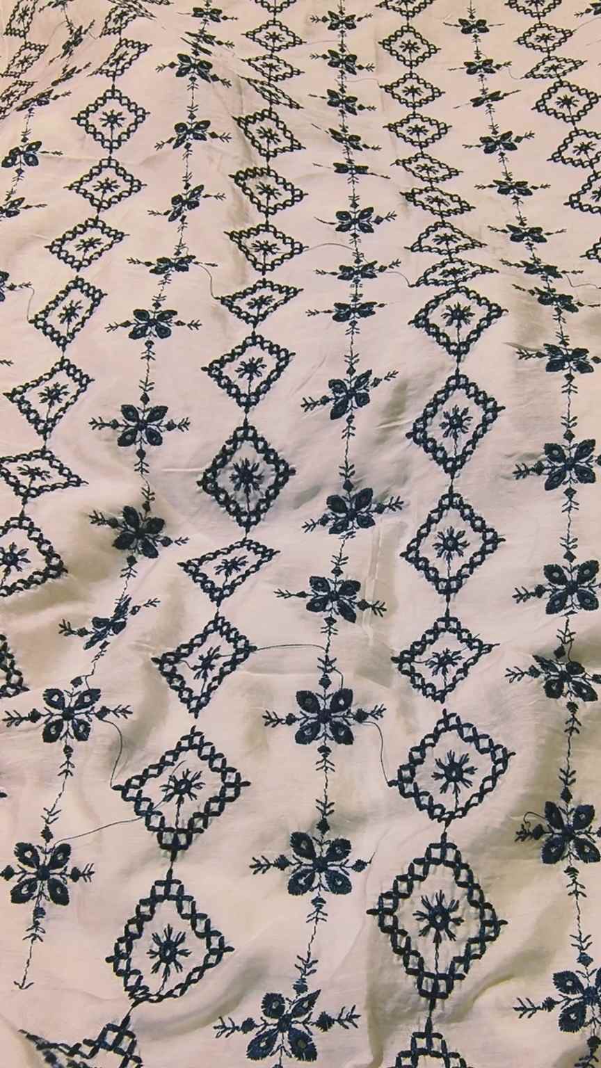 🥳 Sale Sale M-439. Rs.1450. Imported 3-D ChickenKari Embroidery In Silky Lawn Stuff Shirt