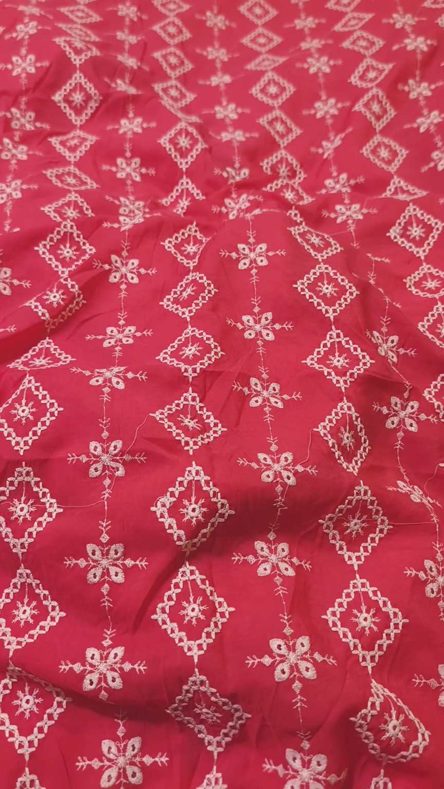🥳 Sale Sale M-438. Rs.1450. Imported 3-D ChickenKari Embroidery In Silky Lawn Stuff Shirt