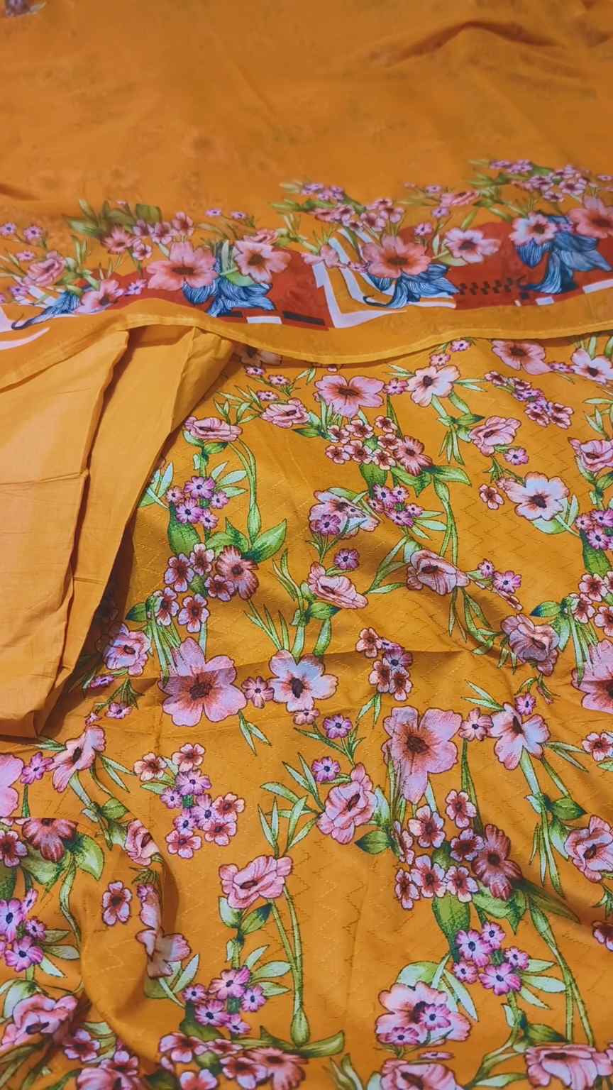3pc 🥳 Sale Sale M-432  Rs 2090 Imported Most Luxurious Broshia Lawn & High quality Imported MalMal Duppta 3pc suit