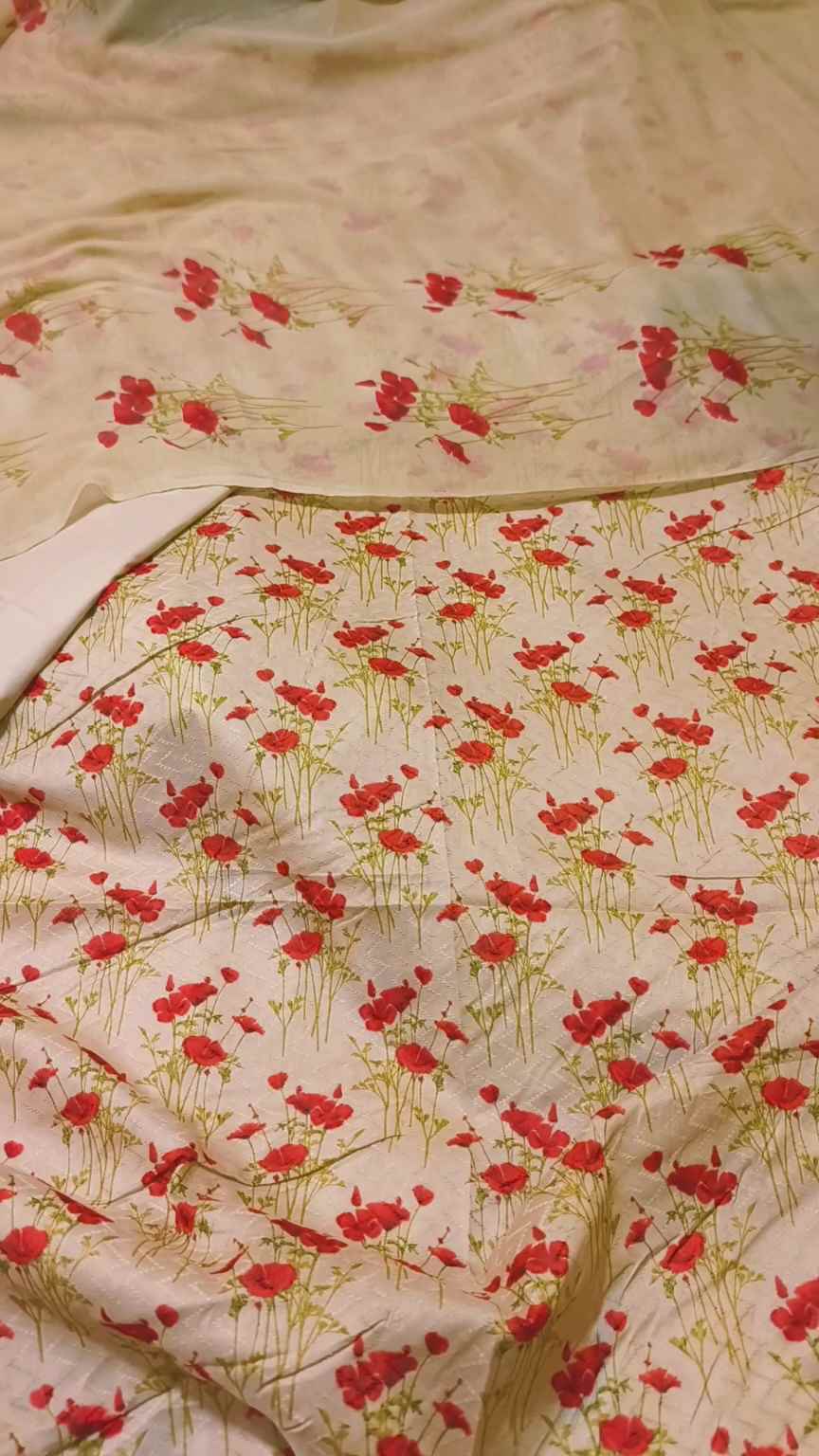 3pc 🥳 Sale Sale M-431  Rs 2090 Imported Most Luxurious Broshia Lawn & High quality Imported MalMal Duppta 3pc suit
