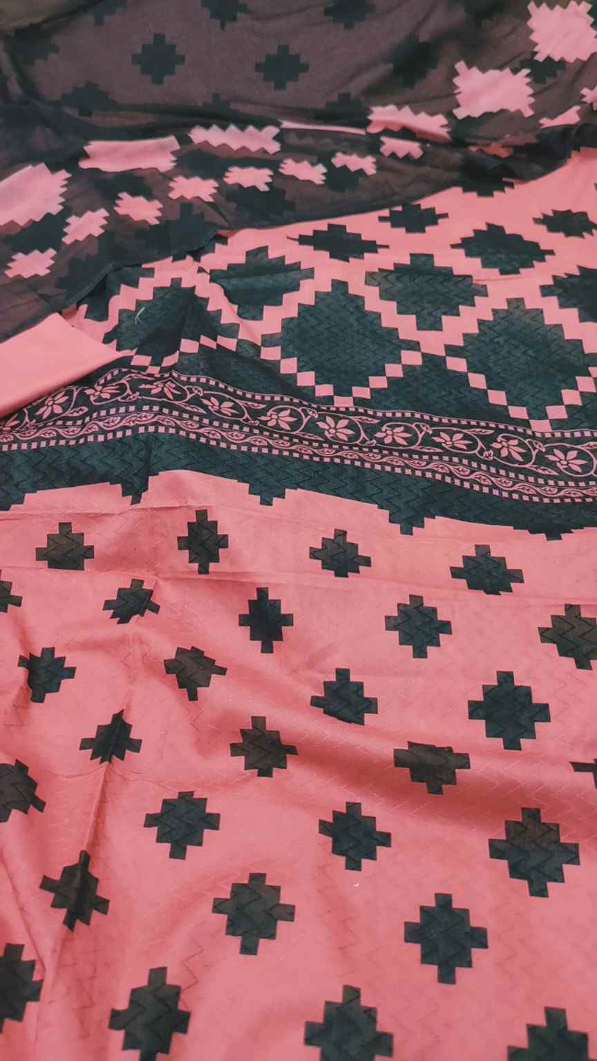 3pc 🥳 Sale Sale M-428  Rs 2090 Imported Most Luxurious Broshia Lawn & High quality Imported MalMal Duppta 3pc suit