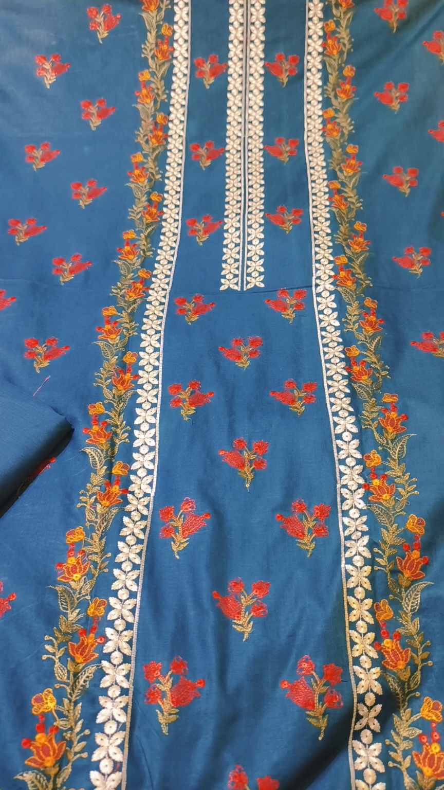 🥳 Sale Sale M-446 Rs.1550  Bareezy Embroidery Summer Lawn Shirt & Trouser 2pc
