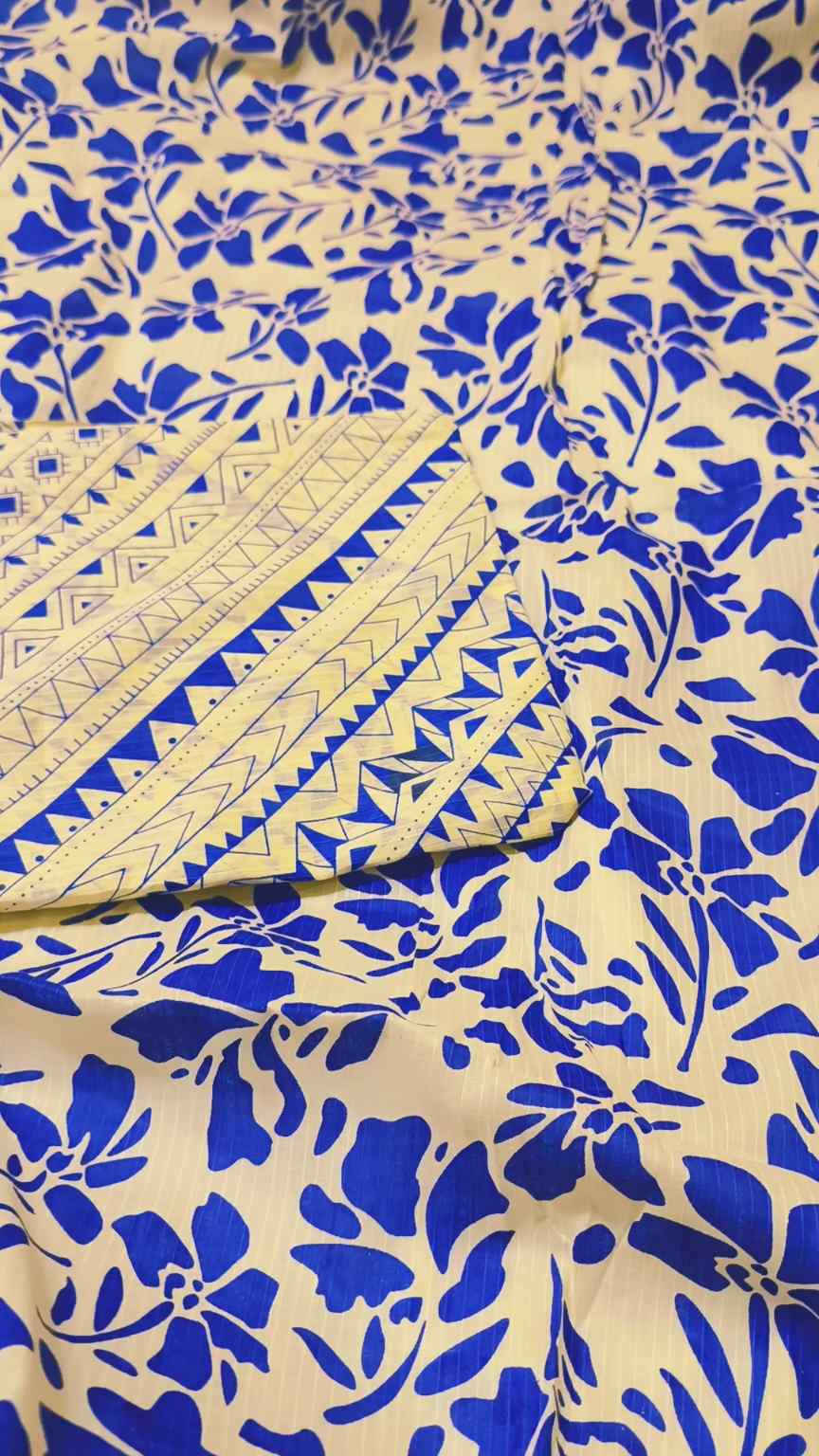 Sale Sale Rs.472 Rs.1550 Imported Digital Pure Summer ⛱️ Lawn Shirt & Matching design trouser Hi- Lighter Color 2pc