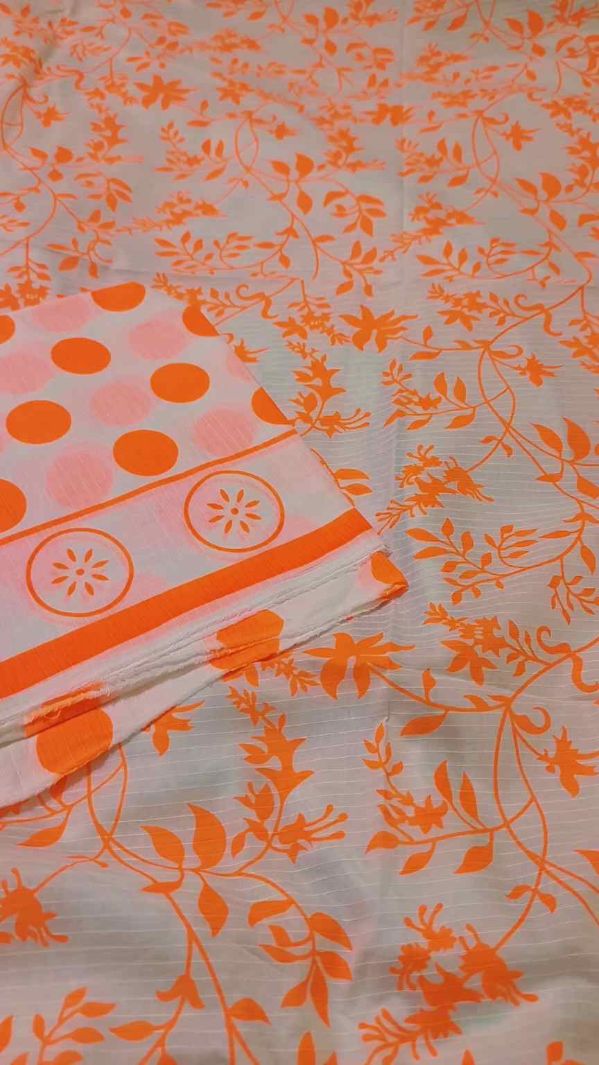Sale Sale Rs.469  Rs.1550 Imported Digital Pure Summer ⛱️ Lawn Shirt & Matching design trouser Hi- Lighter Color 2pc