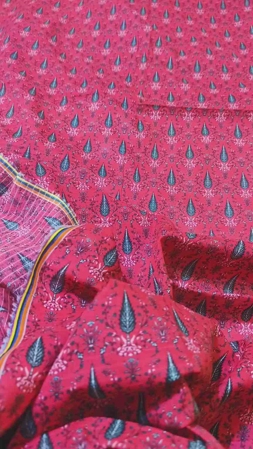 🥳 Big Sale M-567. Rs.1250 Imported Digital Dorria Pure Summer ⛱️ Lawn Same print Shirt & Truzer 2pc