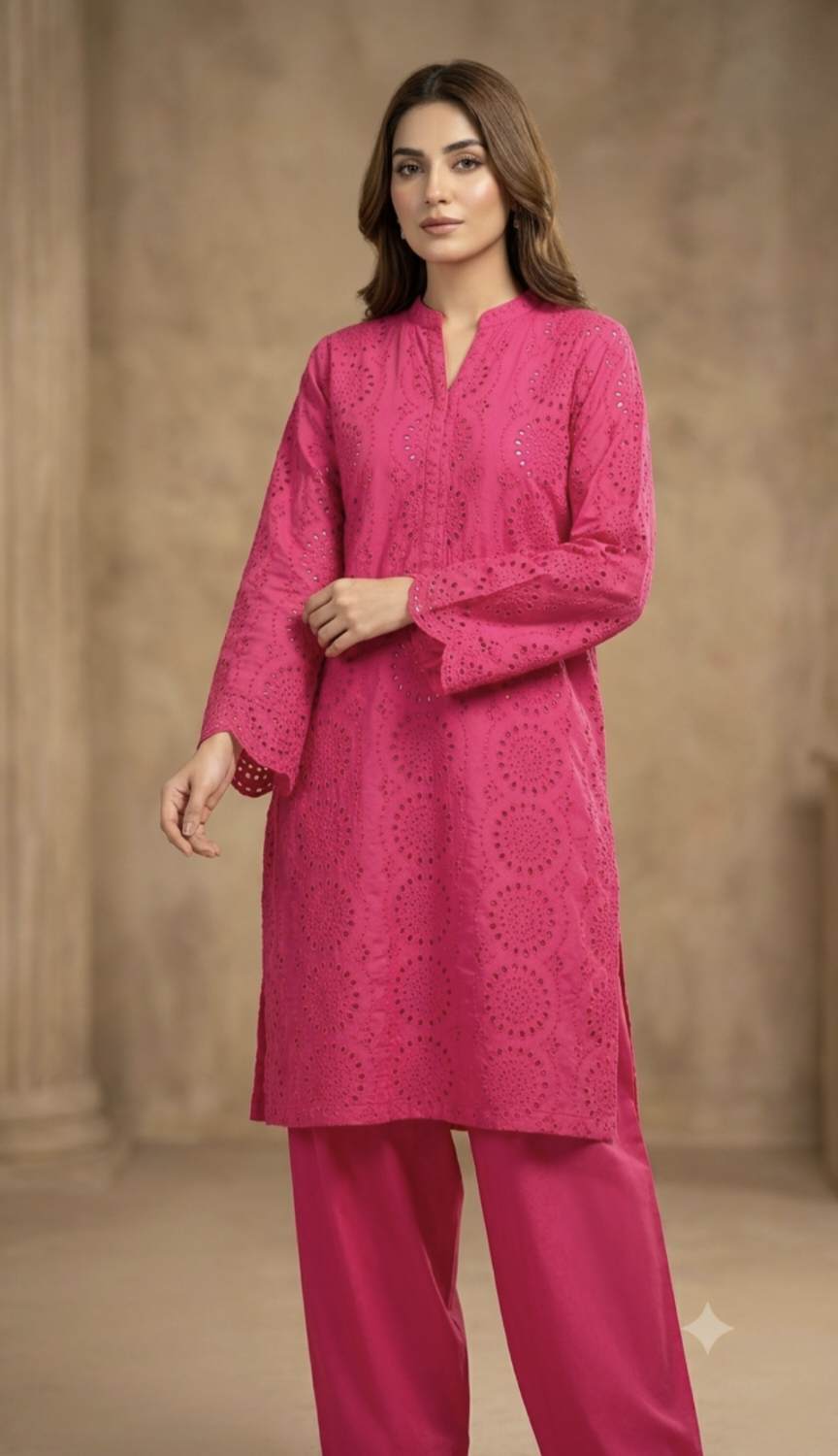 🥳 Big Sale M-544 Rs 1670 Imported Most Luxurious 3-D chickenkari Embroidery Pure Summer ⛱️ Lawn Shi6