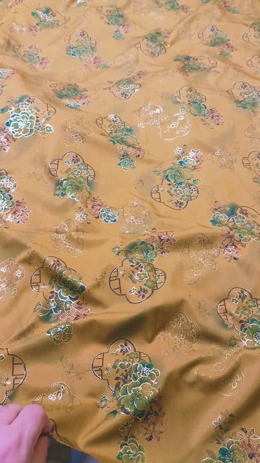M-3665 Imported Digital Giliter Leker Paint ☃️ Winter Irish Silk Same print Shirt & Truzer 2pc