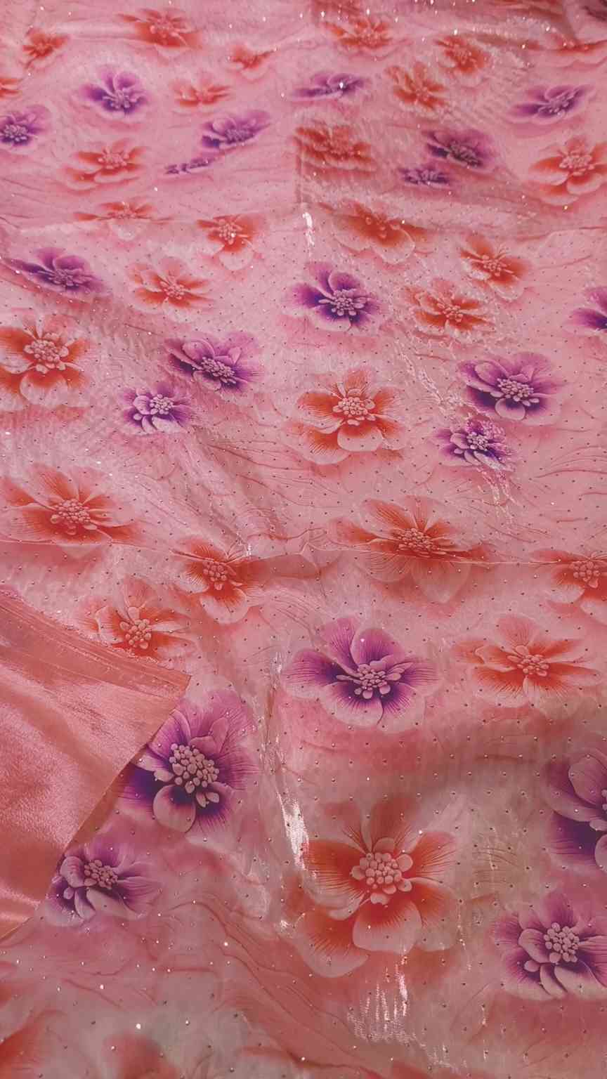 😱Sale Sale M-3657 Imported Most Luxurious American Silk Tissue Organza With nags chen Shirt &   kattan Silk Inner with Truzer 2pc