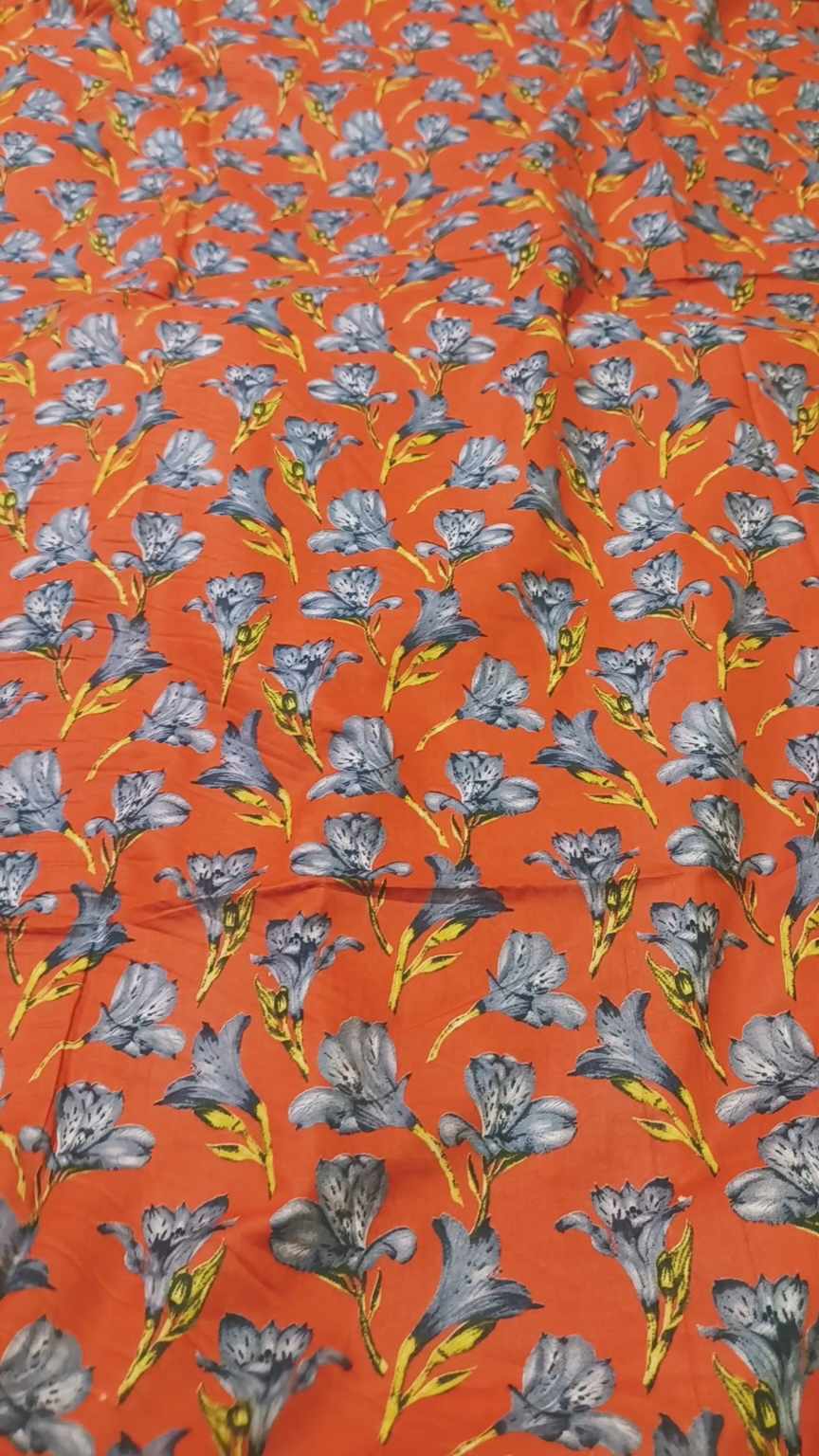 🥳 Sale Sale M-3681  Imported Digital Korean Lelin Same print Shirt & Truzer 2pc