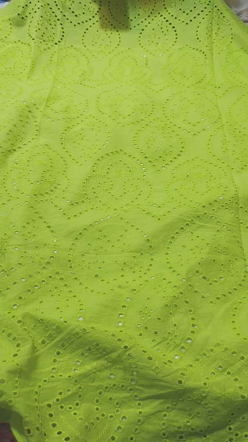 🥳 Sale Sale M-3757  Imported Shiffli Embroidery ChickenKari Pure Summer ⛱️ Luxury Lawn only
