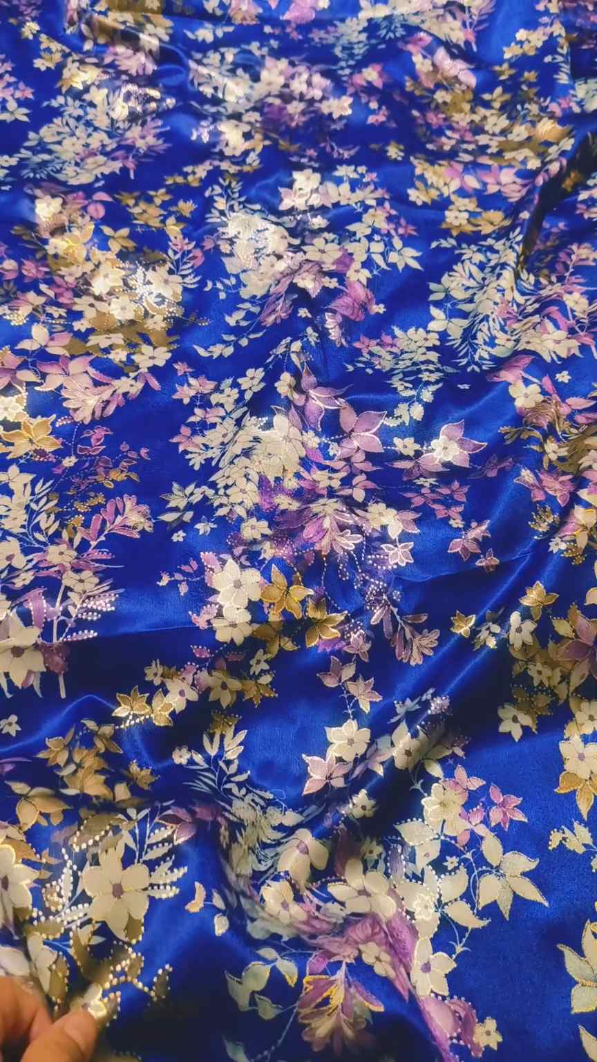 🥳 Sale Sale. M-3792  Imported Giliter Leker Paint Winter Silky Soft Leather Stuff Same print Shirt & Truzer 2pc