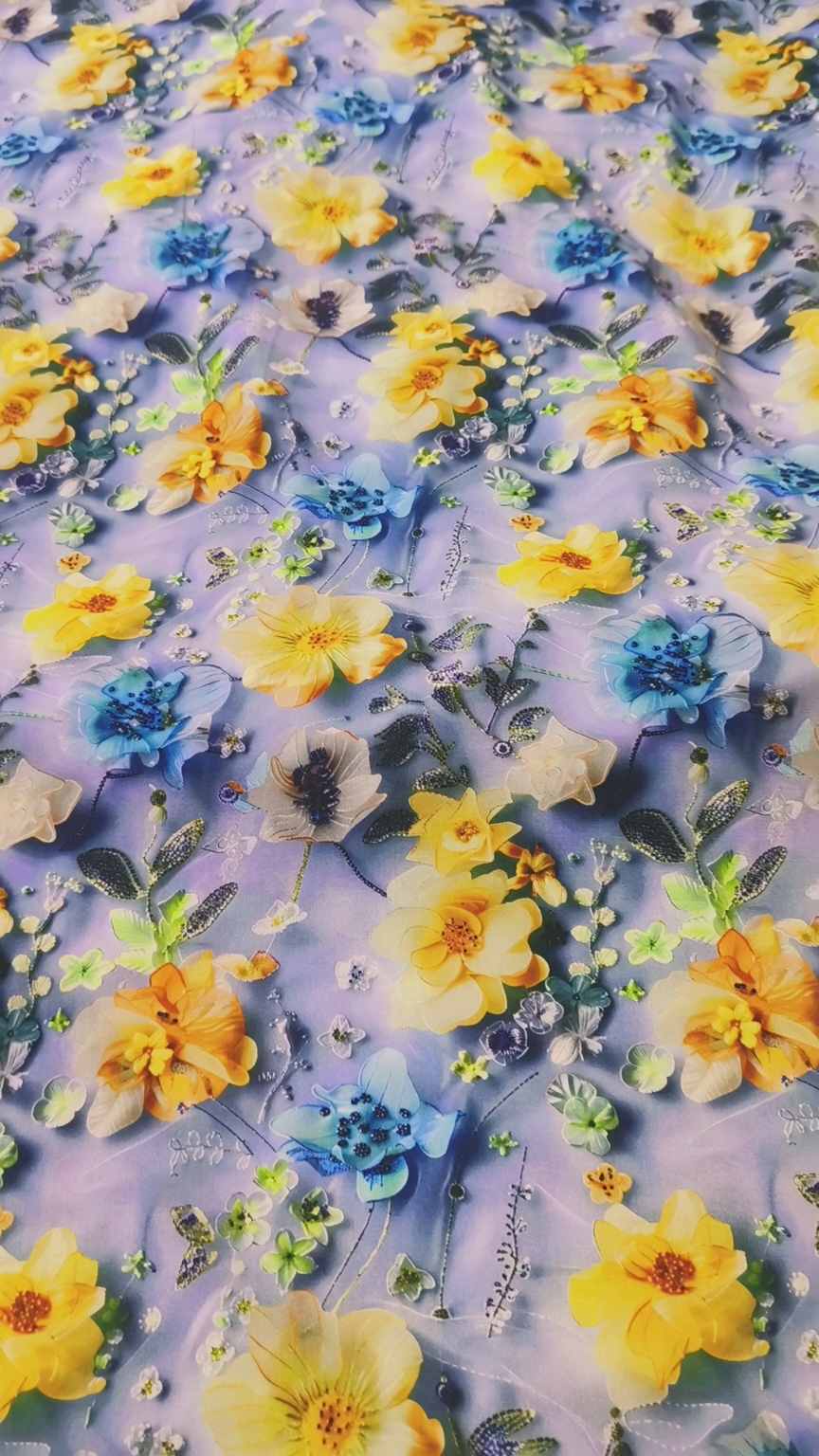 😱 New arrivals in Market M-3804  Imported Luxury 5-D Stone Lelin Same print Shirt & Truzer 2pc Most High demanding -
