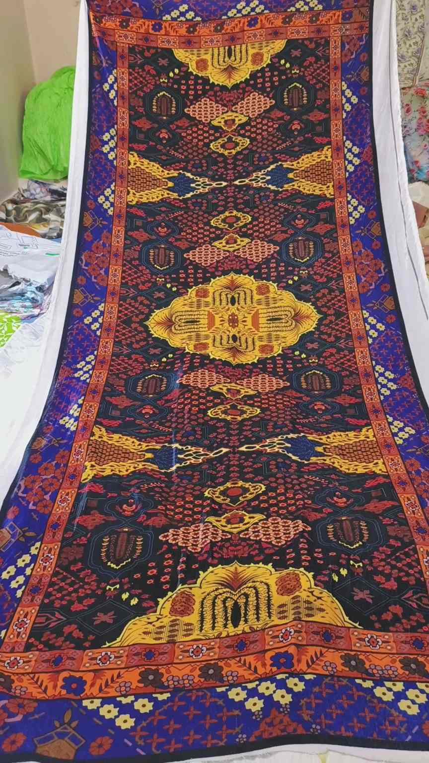 🥳Big Sale M-3832 Imported Digital (9000 Micro) Velvet Print Shawl Most high demanding
