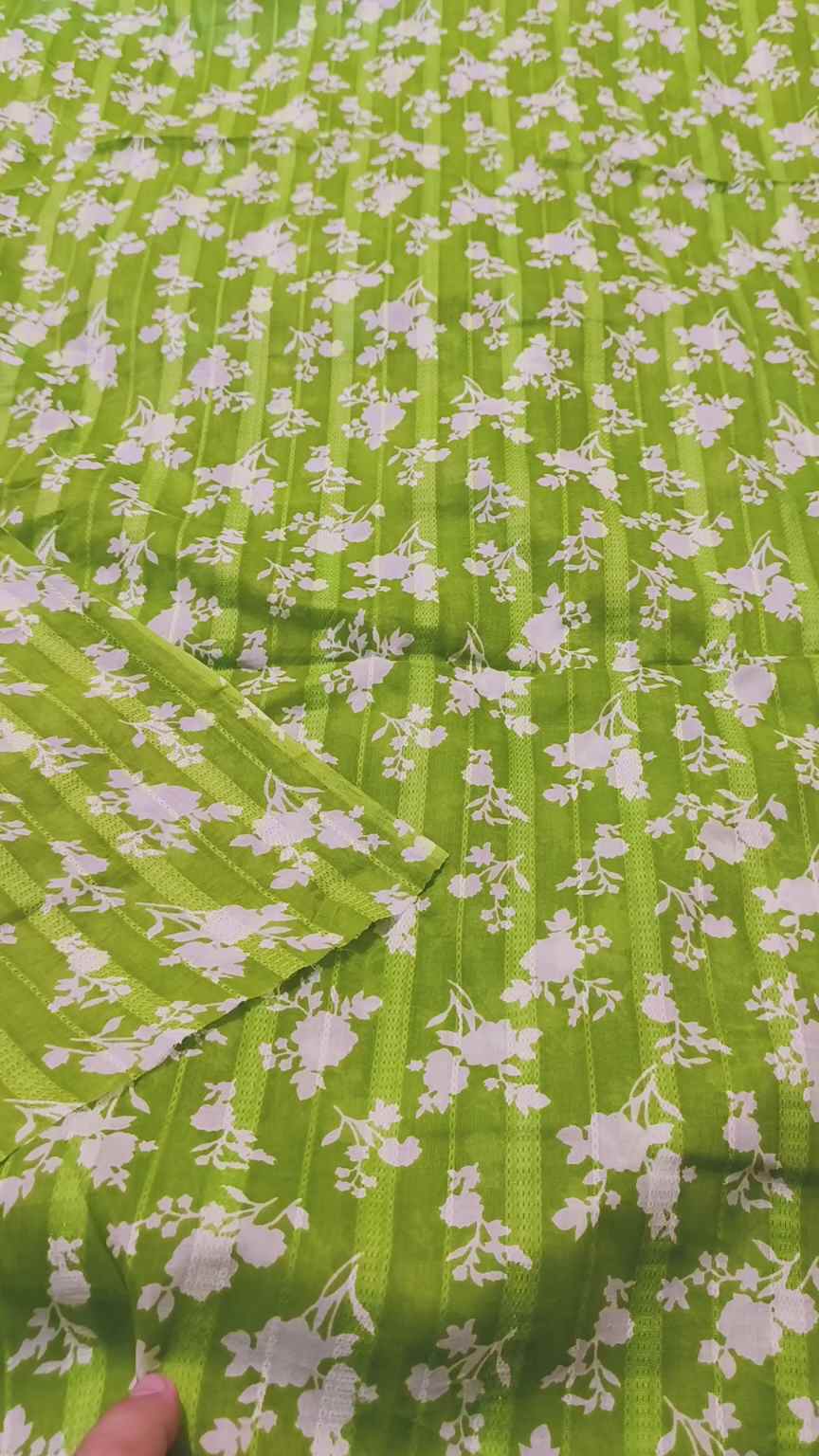 🥳 Sale Sale M-3942  Imported Digital Lekar Paint Dorria Pure Summer ⛱️ Lawn Same print Shirt & Trzer 2pc