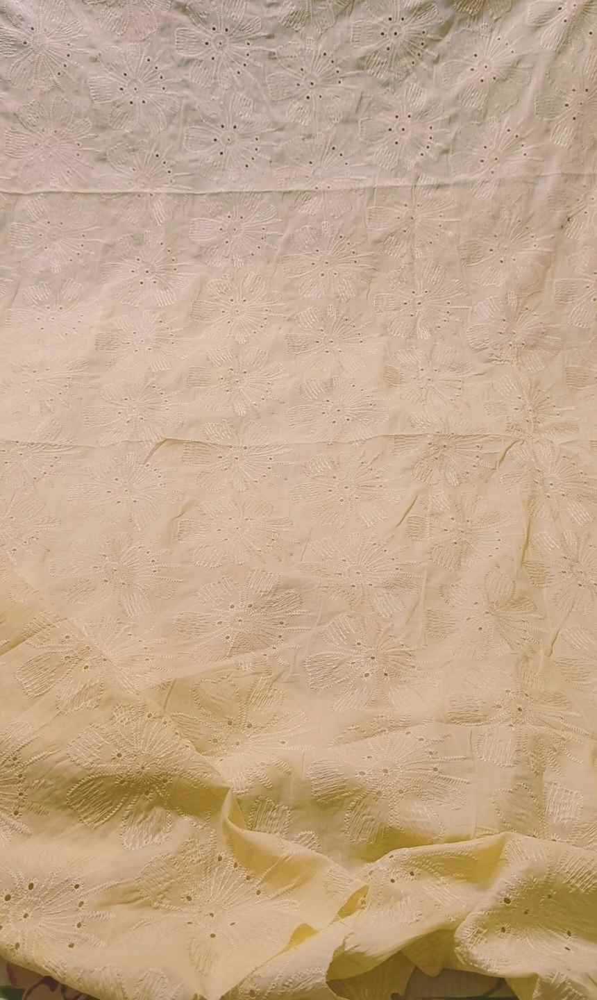 🥳 Sale Sale M-3993  Imported Shiffli Embroidery ChickenKari Pure Summer ⛱️ Luxury Lawn