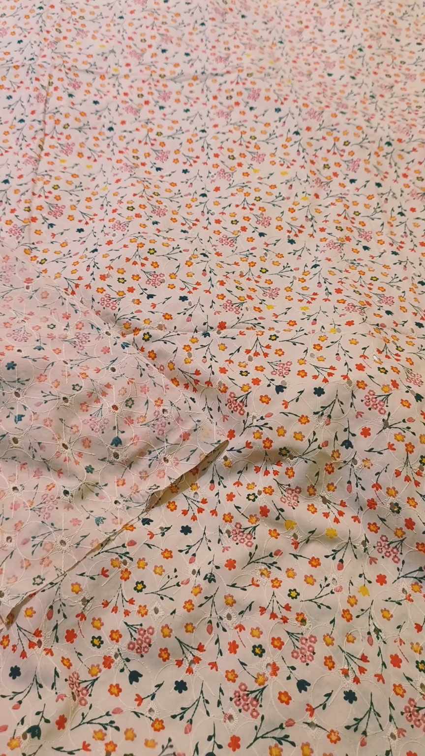 🥳 Sale Sale M-3992  Imported Shiffli Embroidery ChickenKari Pure Summer ⛱️ Luxury Lawn