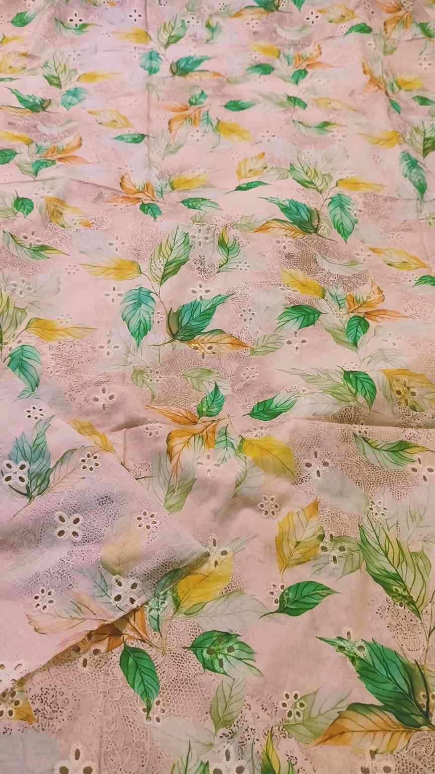 🥳 Sale Sale M-4019  Imported Shiffli Embroidery ChickenKari Pure Summer ⛱️ Luxury Lawn