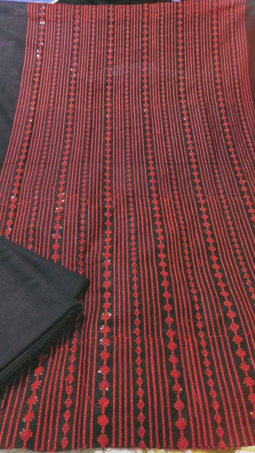 🥳 Sale Sale M-4007  Imported Breezy Squance work Embroidery in Khadder stuff Shirt & Truzer 2pc