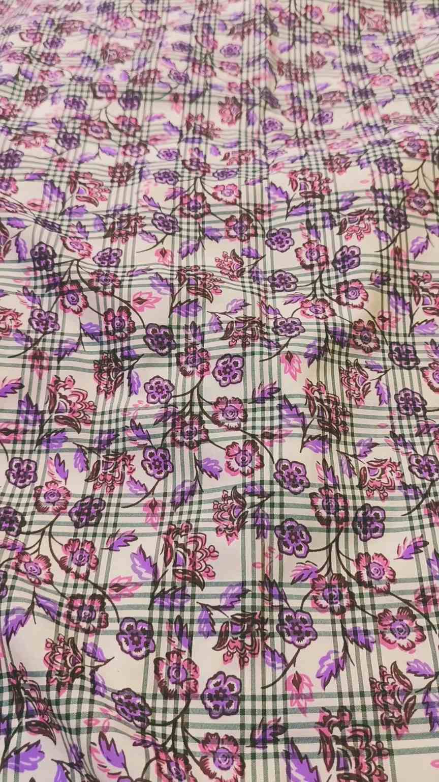 🥳Sale Sale M-4182 Imported Luxury Digital Vescose Soft Cotton Same print Shirt & Truzer 2pc