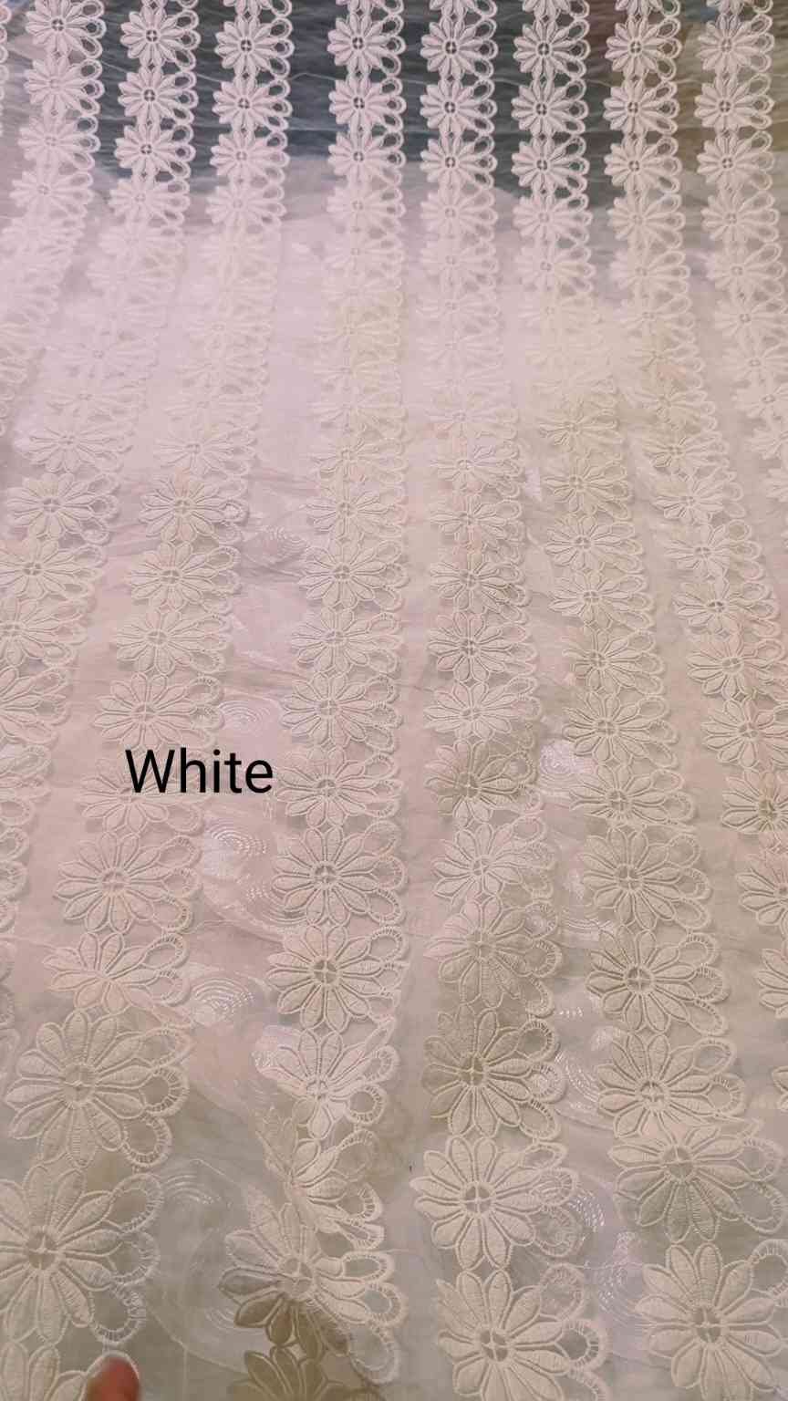 🥳 Sale Sale M-4227  Imported Shiffli Embroidery ChickenKari In Silky Lawn Stuff only Shirt