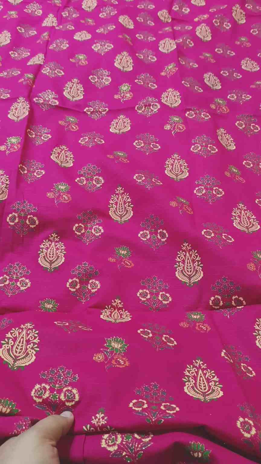 M-4277  Imported Digital Dorria Embossed Giliter soft khaddar Same print Shirt & Truzer 2pc
