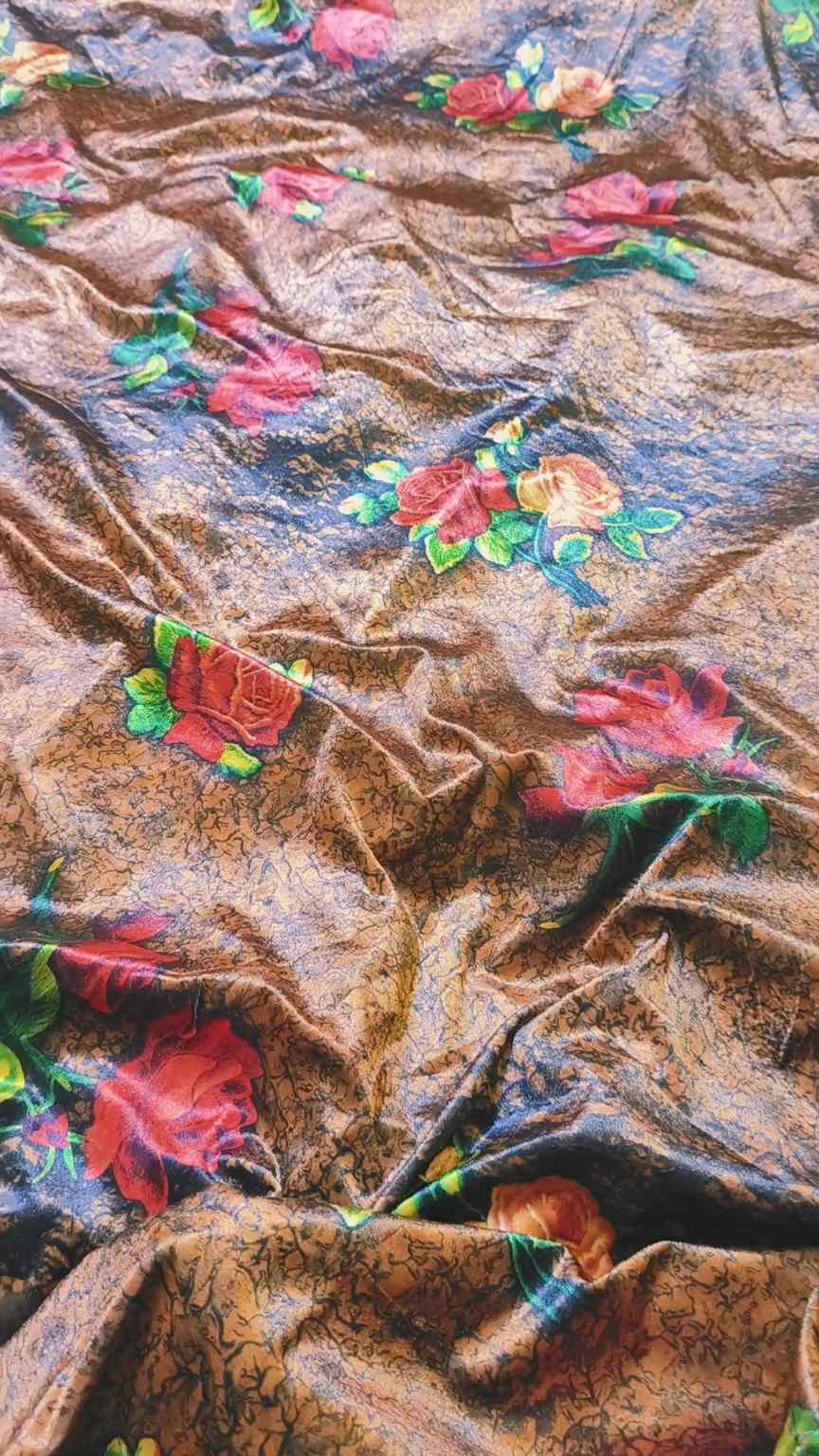 🥳 Sale Sale M-4266  Imported Digital print Korean Velvet Same print Shirt & Truzer 2pc