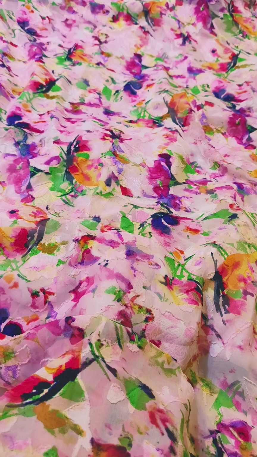 🥳 Sale Sale M-4319   Imported Digital Self Broshia Jacquard in printed Shaffon Stuff Shirt