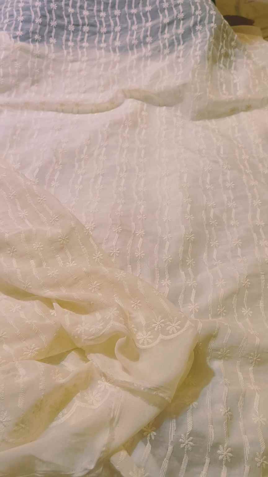 🥳 Sale Sale M-4316  Imported Digital Chickenkari Embroidery in Paper Lawn Shirt