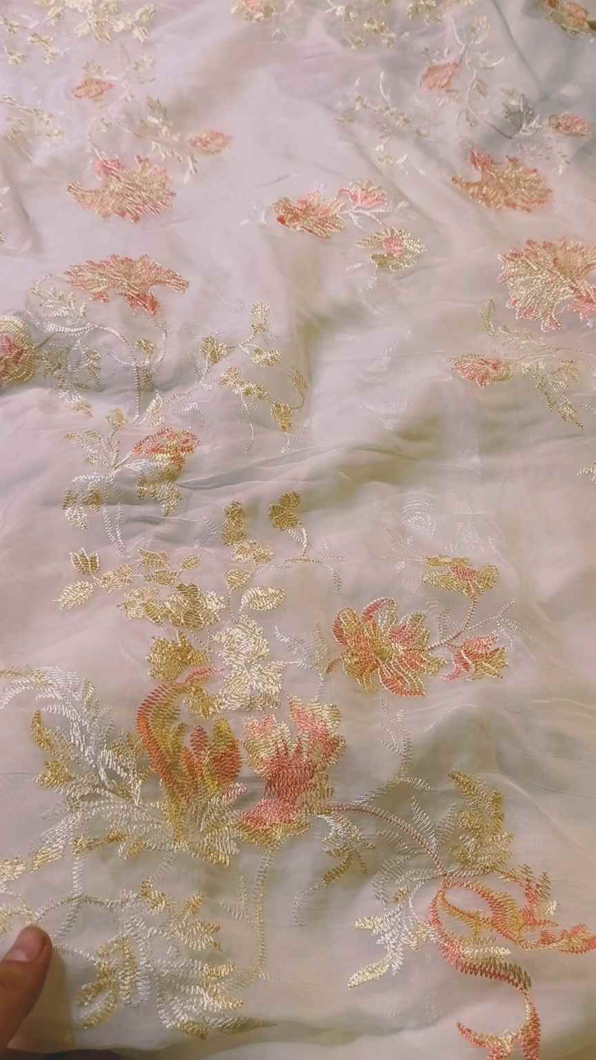 🥳 Sale Sale M-4315  Imported Digital Chickenkari Embroidery in Silky Lawn Shirt