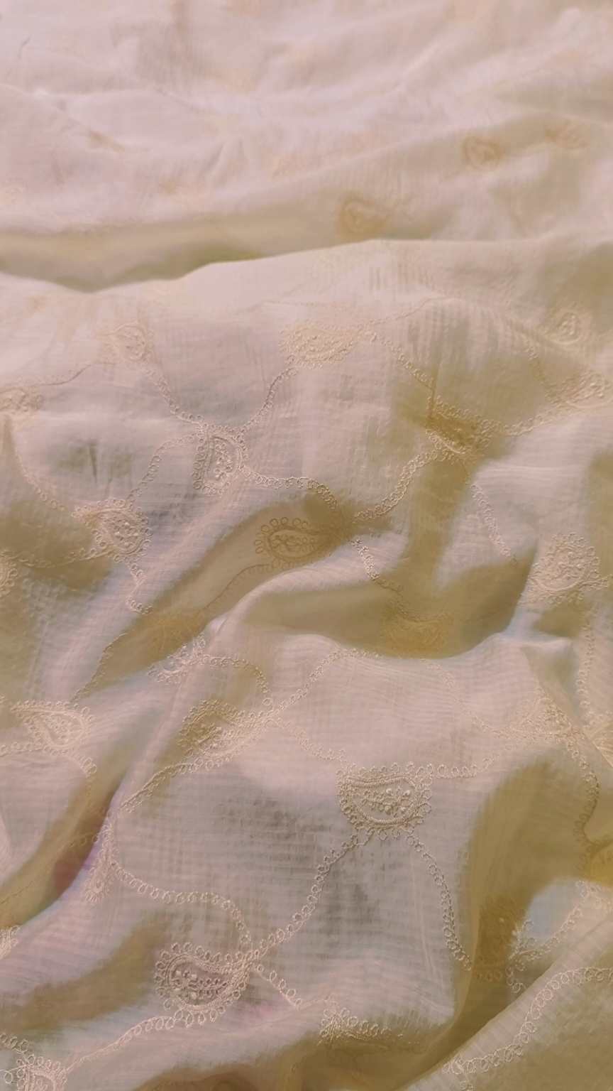 🥳 Sale Sale M-4312  Imported Digital Chickenkari Embroidery in Silky Lawn Shirt