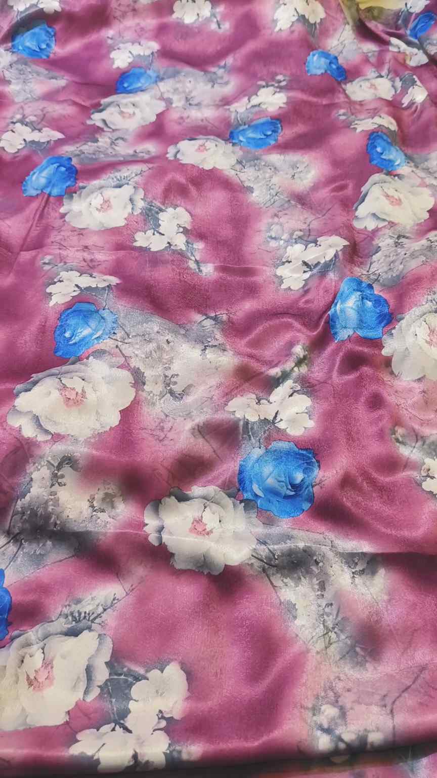 🥳 Sale Sale  M-4348 Imported High quality Winter Crepe Silk Same print Shirt & Truzer 2pc