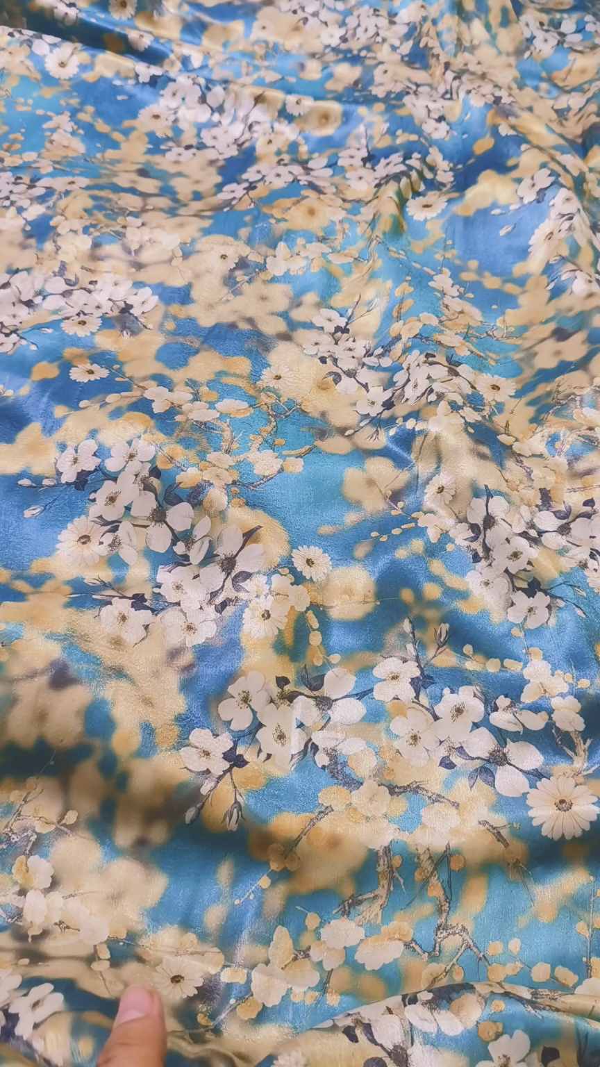 🥳 Sale Sale  M-4347  Imported High quality Winter Crepe Silk Same print Shirt & Truzer 2pc