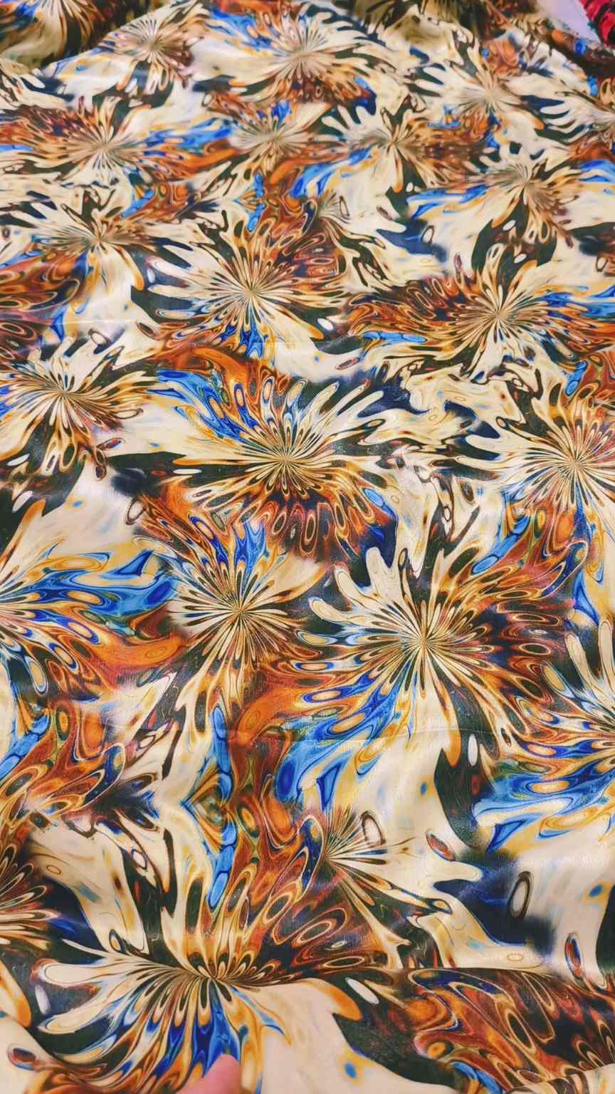 🥳 Sale Sale  M-4346  Imported High quality Winter Crepe Silk Same print Shirt & Truzer 2pc