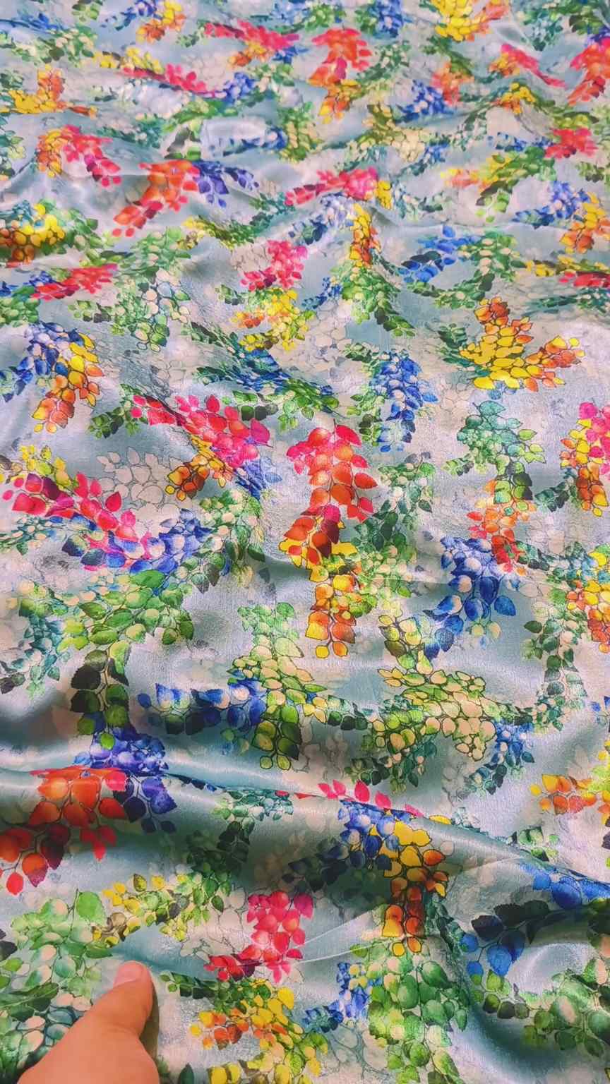 🥳 Sale Sale  M-4344  Imported High quality Winter Crepe Silk Same print Shirt & Truzer 2pc