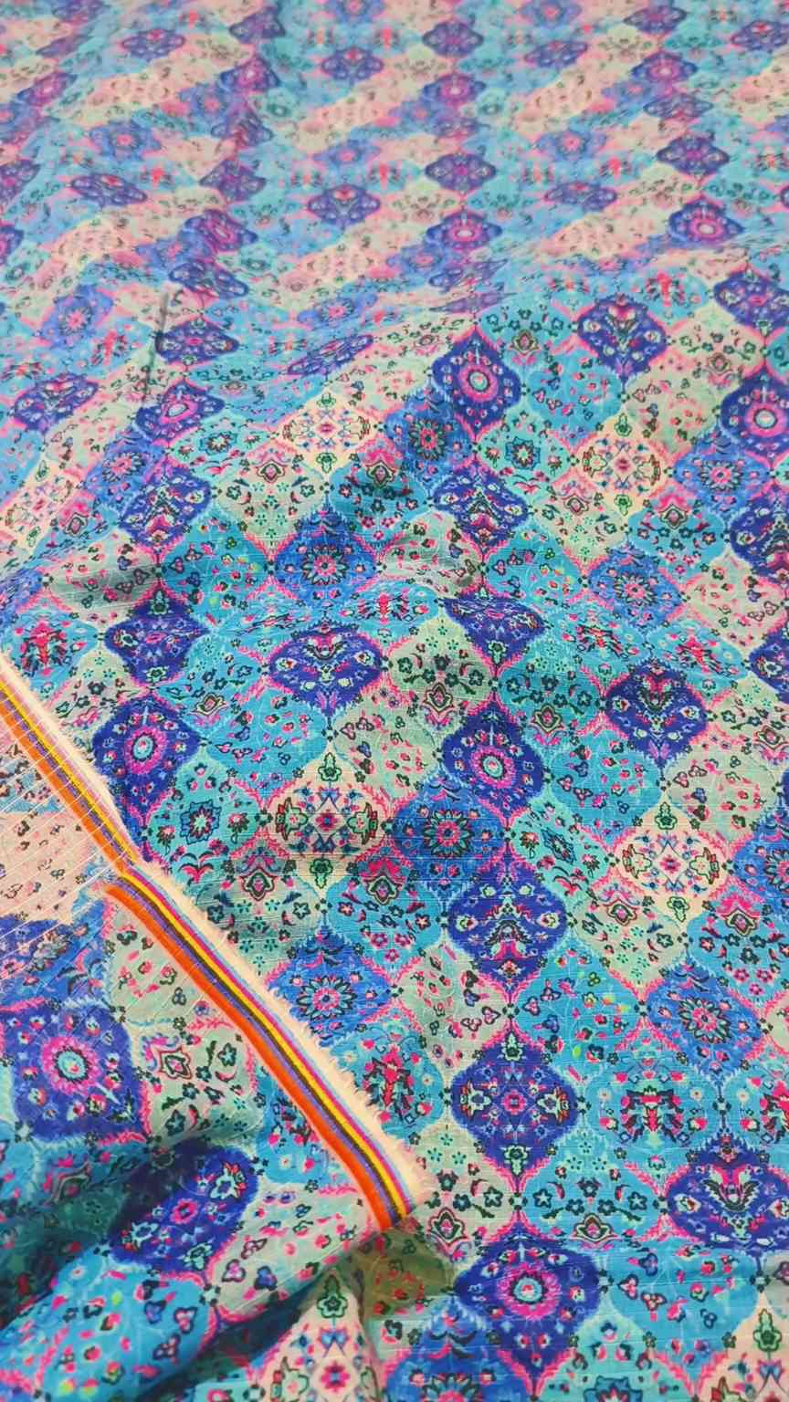 🥳 Sale Sale M-689 . Rs.1390 Imported Digital Dorria Pure Summer ⛱️ Lawn Same Print Shirt & Trouser 2pc