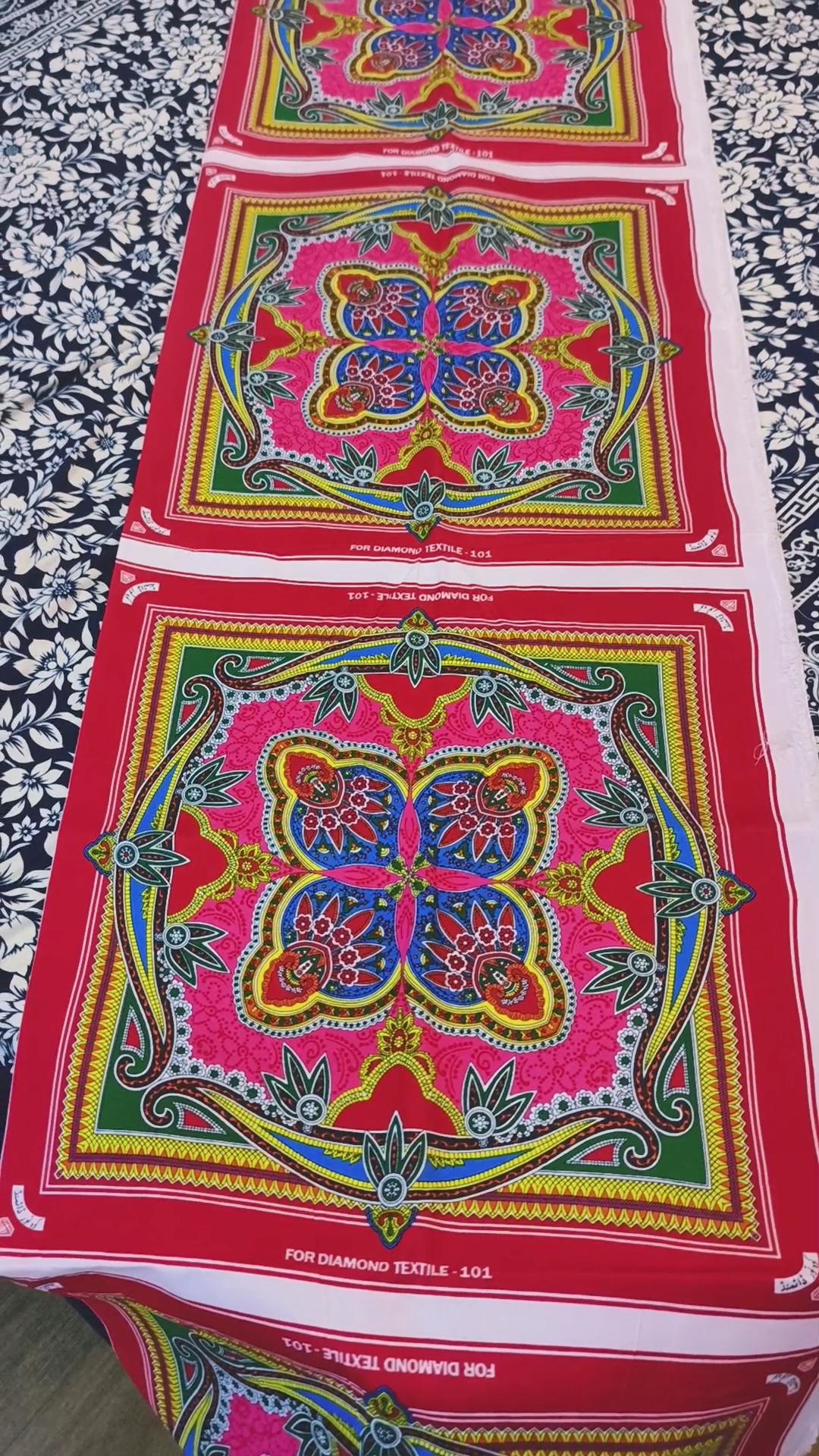 🥳 Big Discount M-998  Rs.690 Diamond 💎 Cotton  Dasterkhawan (06 Piece Set) without cutting ✂️✂️