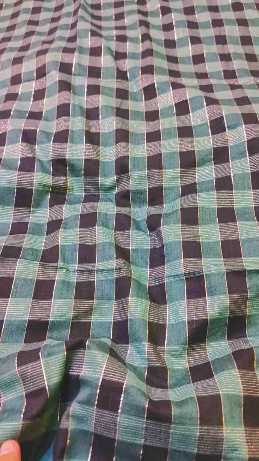 🥳 Sale Sale M-1004  Rs.1090  Imported 4 season Check-Base Design Zaree  Soft Cotton Same print Shirt Trouser 2pc
