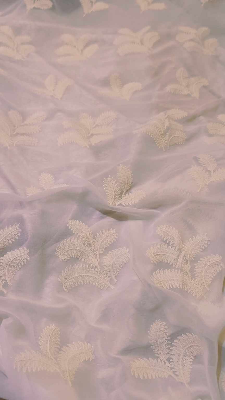 🥳 Sale Sale M-710. Rs.1150 Imported 3-D Embroidery In Korean Chiffon Shirt