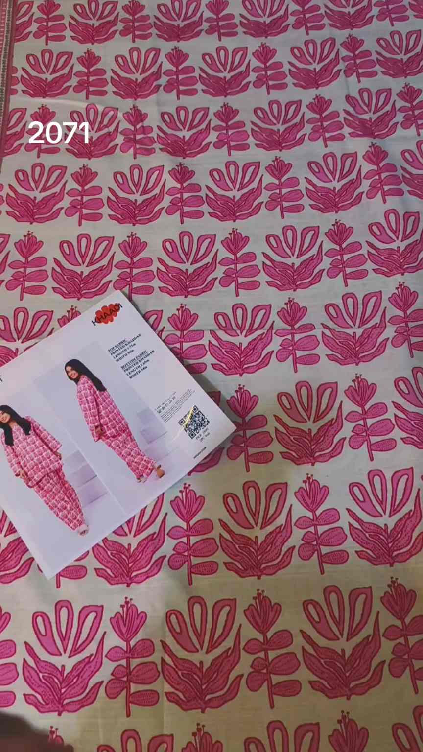 🥳 Big Sale M-6071  Rs.1490 Branded( Khaadi) Soft Khadder Same print Shirt & Truzer 2pc
