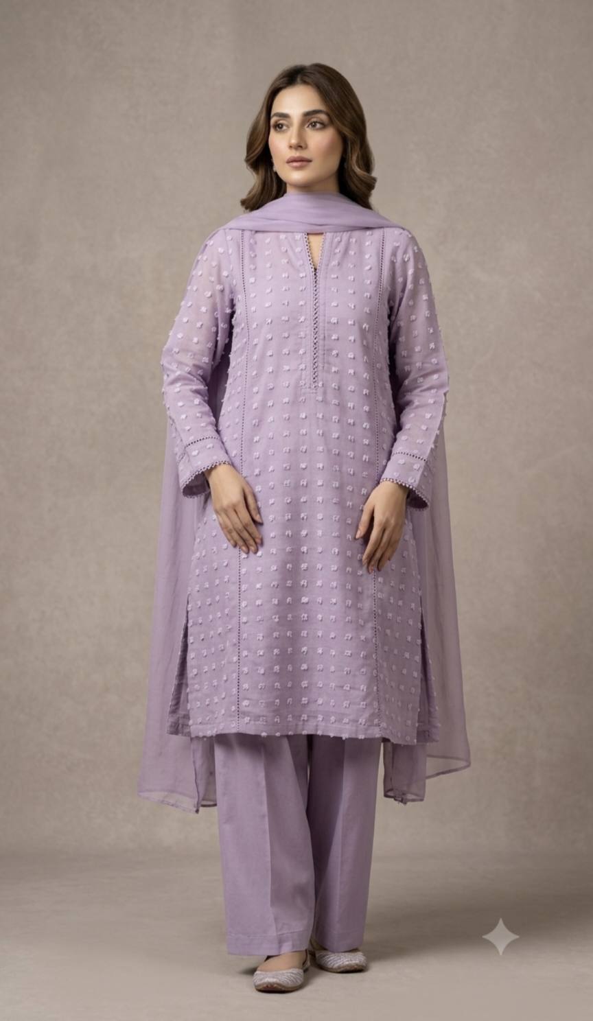 🥳 Big Sale M-641 Rs.790 Imported Bindia Jacquard In kheddi net stuff shirt