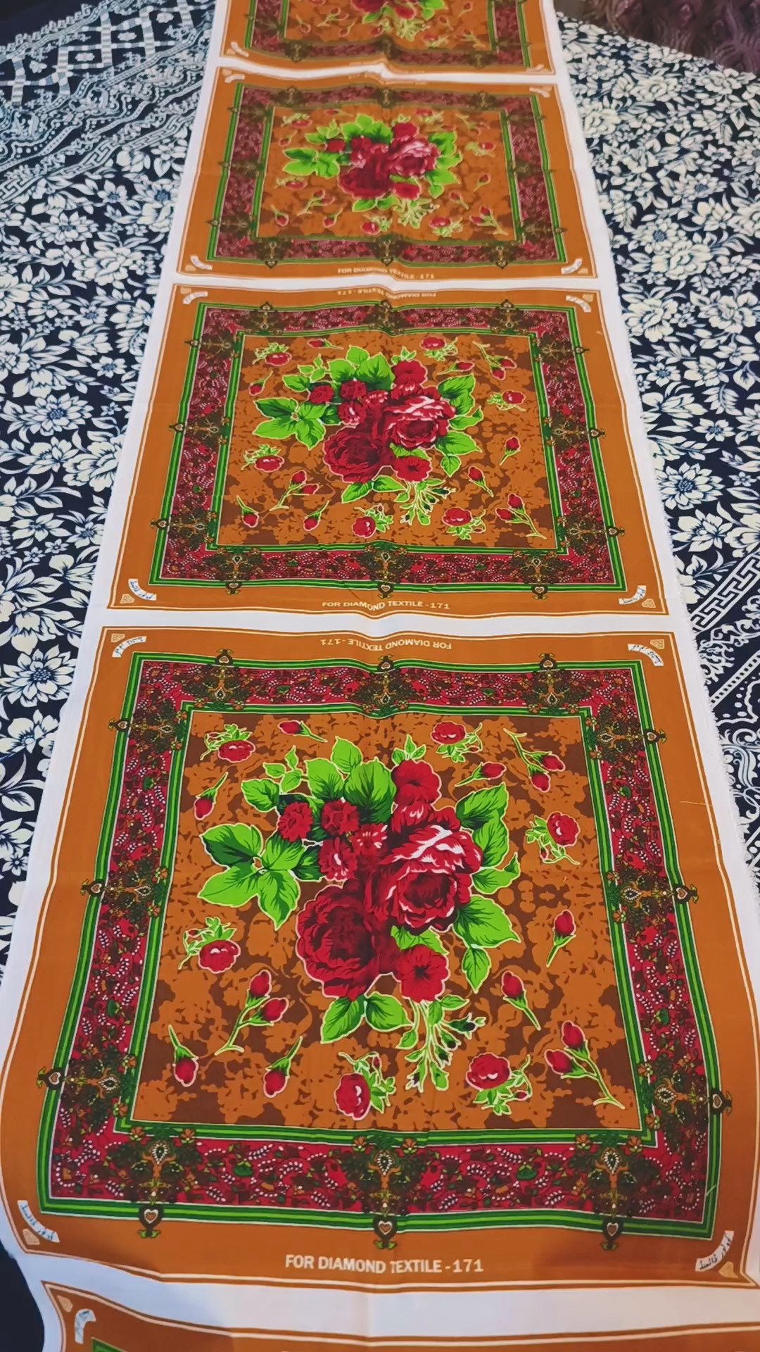 🥳 Big Discount M-995 Rs.690 Diamond 💎 Cotton  Dasterkhawan (06 Piece Set) without cutting ✂️✂️