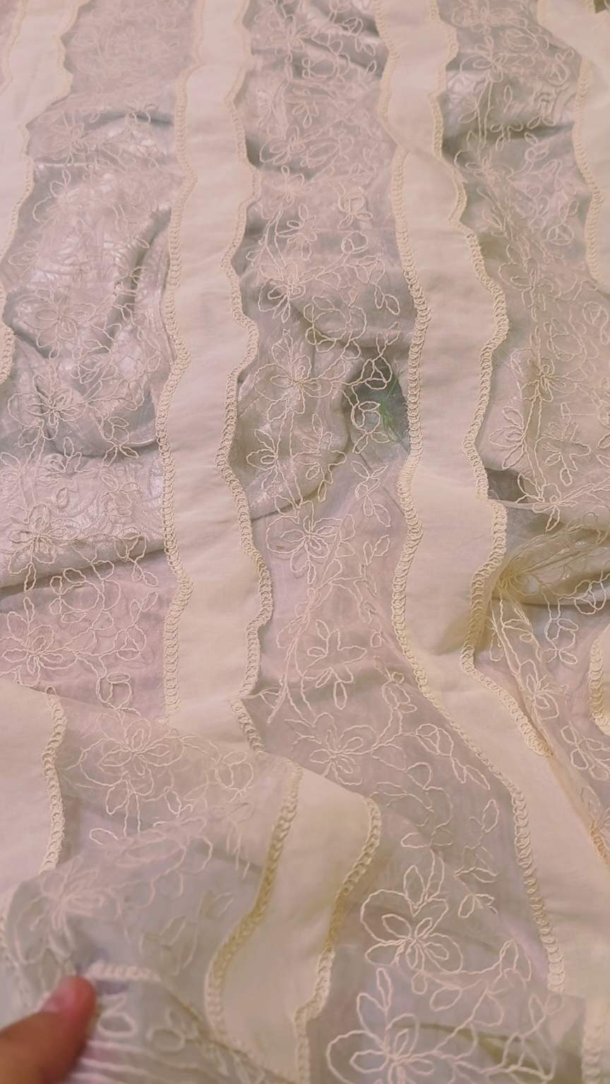 😱 Sale Sale M-1017 Rs.1490 Imported 3-D Arr Embroidery Tissue Organza Shirt