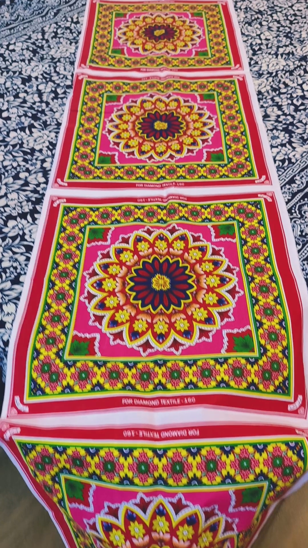 🥳 Big Discount M-994 Rs.690 Diamond 💎 Cotton  Dasterkhawan (06 Piece Set) without cutting ✂️✂️