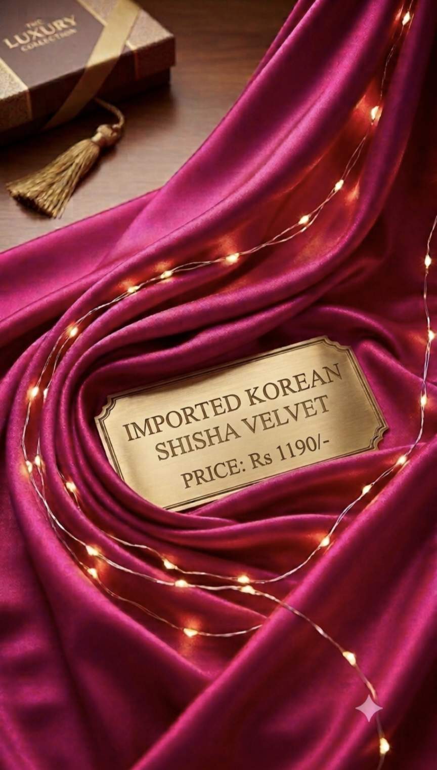🥳 Big Sale M-753  Rs.1190  Imported Korean Shesha Velvet Same print Shirt & Truzer 2pc