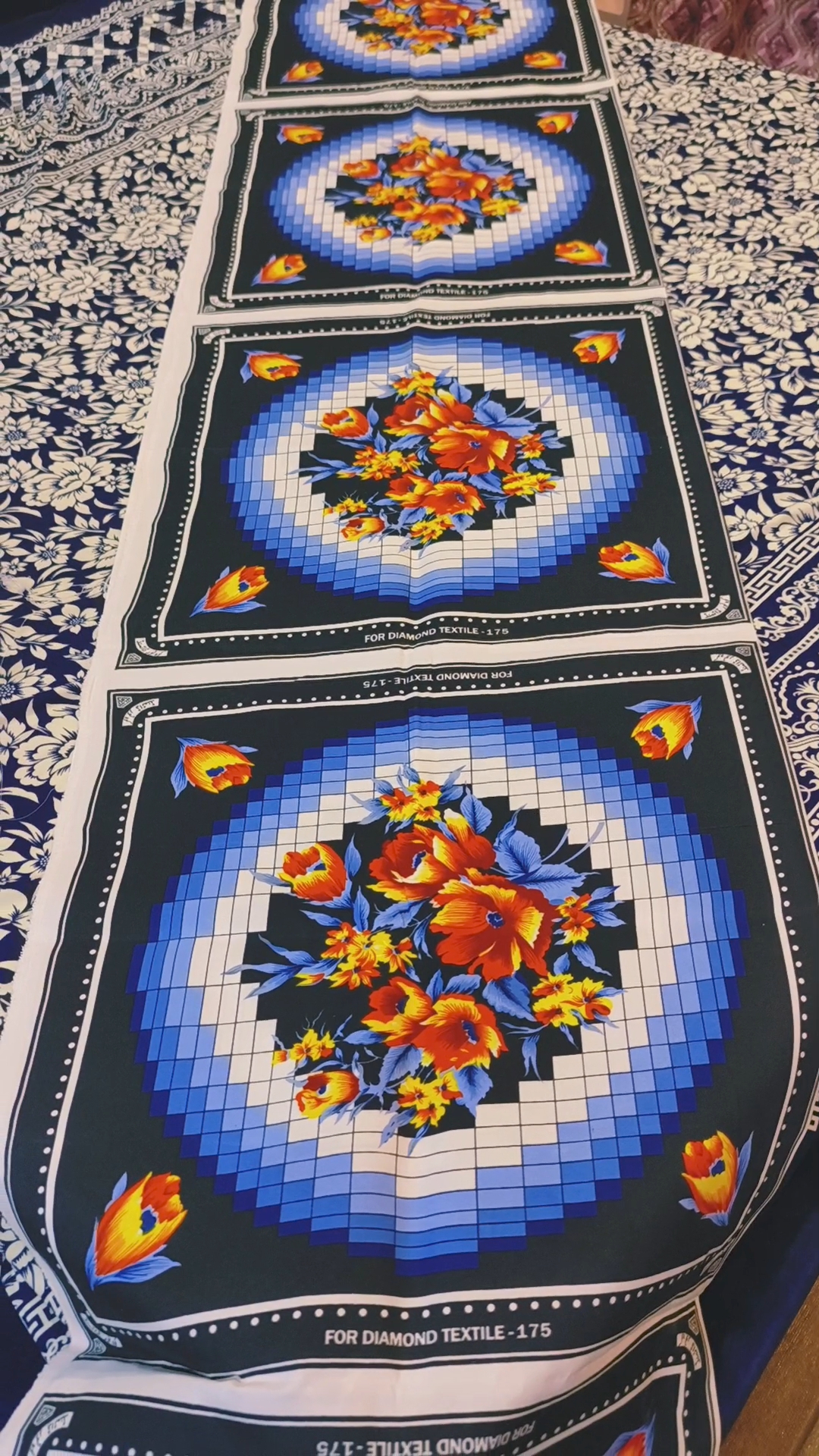 🥳 Big Discount M-993 Rs.690 Diamond 💎 Cotton  Dasterkhawan (06 Piece Set) without cutting ✂️✂️