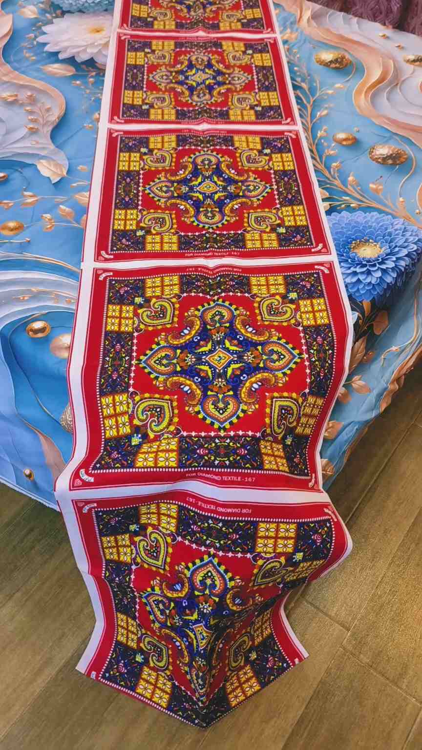 06 Piece set 🥳 Big Discount M-992 Rs.690 Diamond 💎 Cotton  Dasterkhawan (06 Piece Set) without cutting ✂️✂️