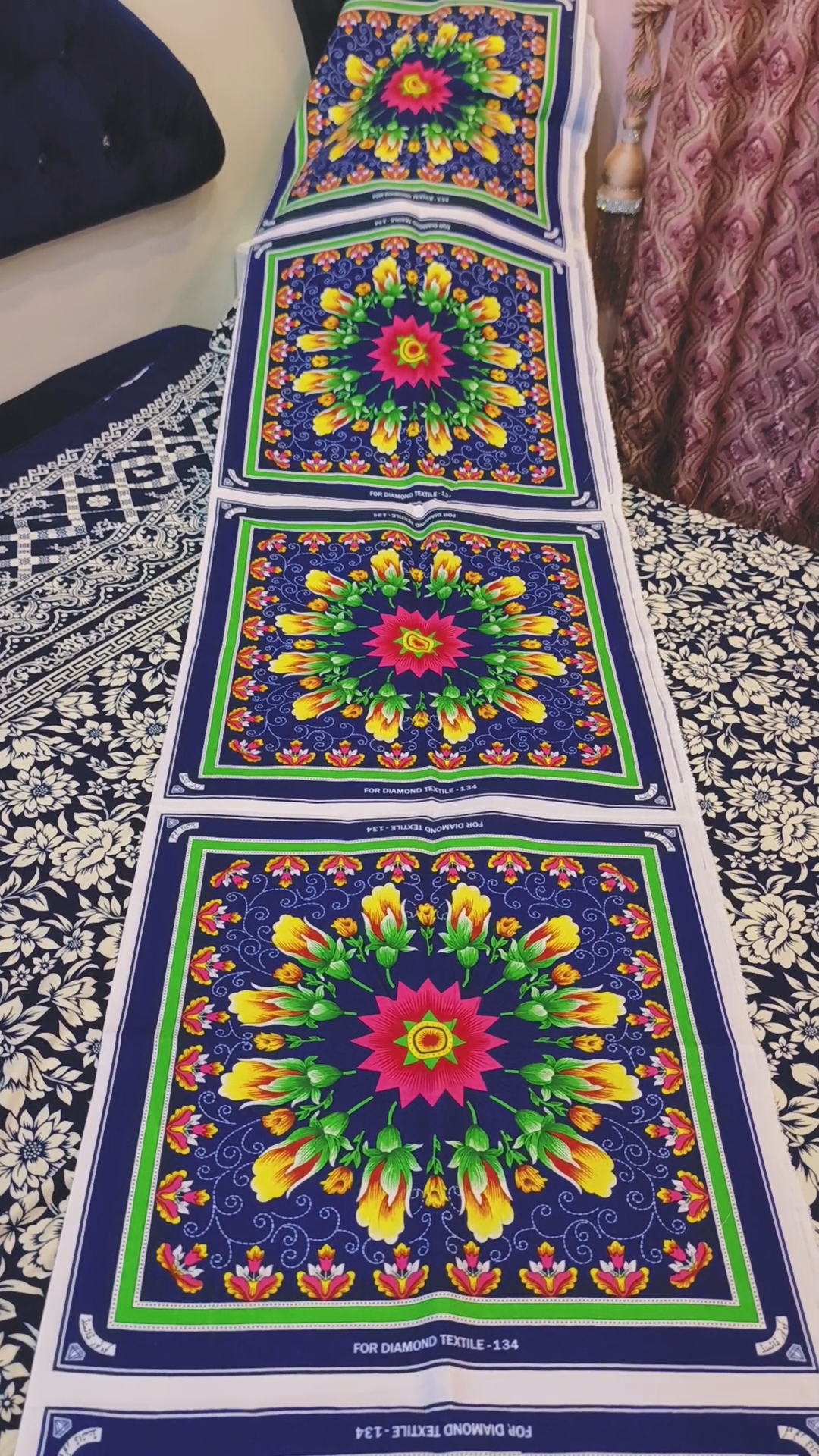🥳 Big Discount M-999. Rs.690 Diamond 💎 Cotton  Dasterkhawan (06 Piece Set) without cutting ✂️✂️