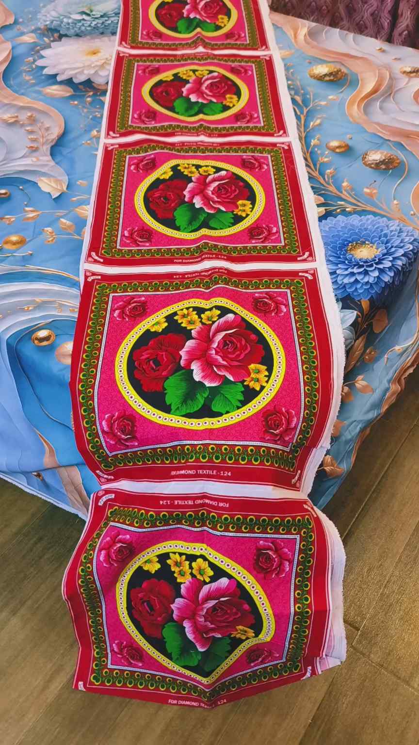 06 Piece set 🥳 Big Discount M-991 Rs.690 Diamond 💎 Cotton  Dasterkhawan (06 Piece Set) without cutting ✂️✂️
