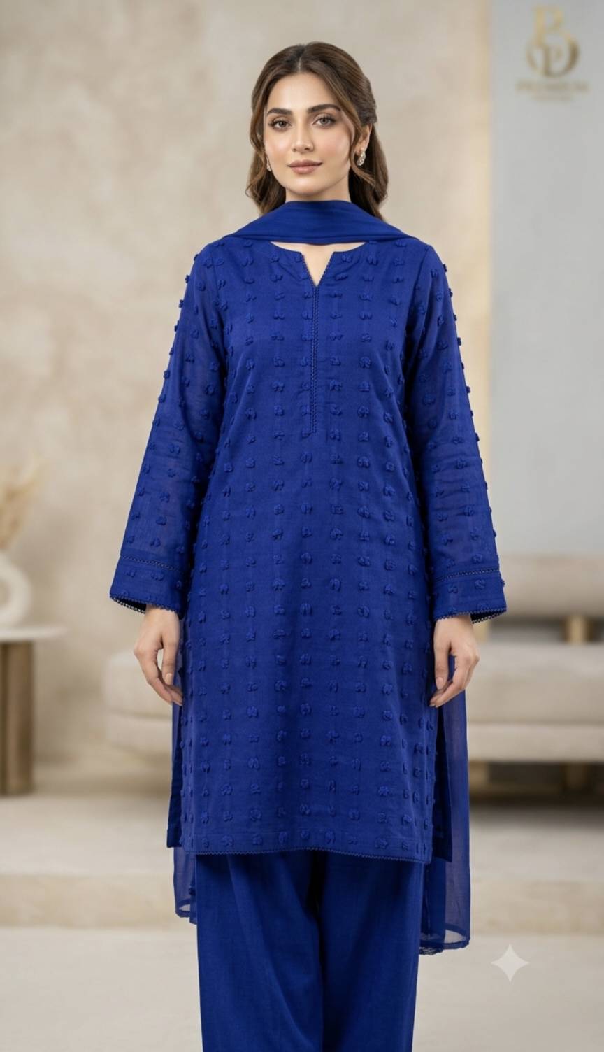 🥳 Big Sale M-640. Rs.790 Imported Bindia Jacquard In kheddi net stuff shirt