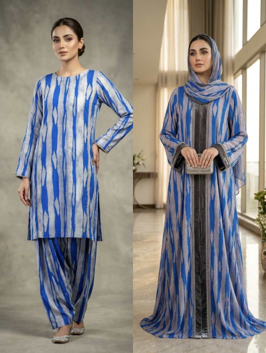 🥳 Sale Sale M-824  Rs.1290  Imported Digital Korean Georgette Same print Shirt & Truzer 2pc